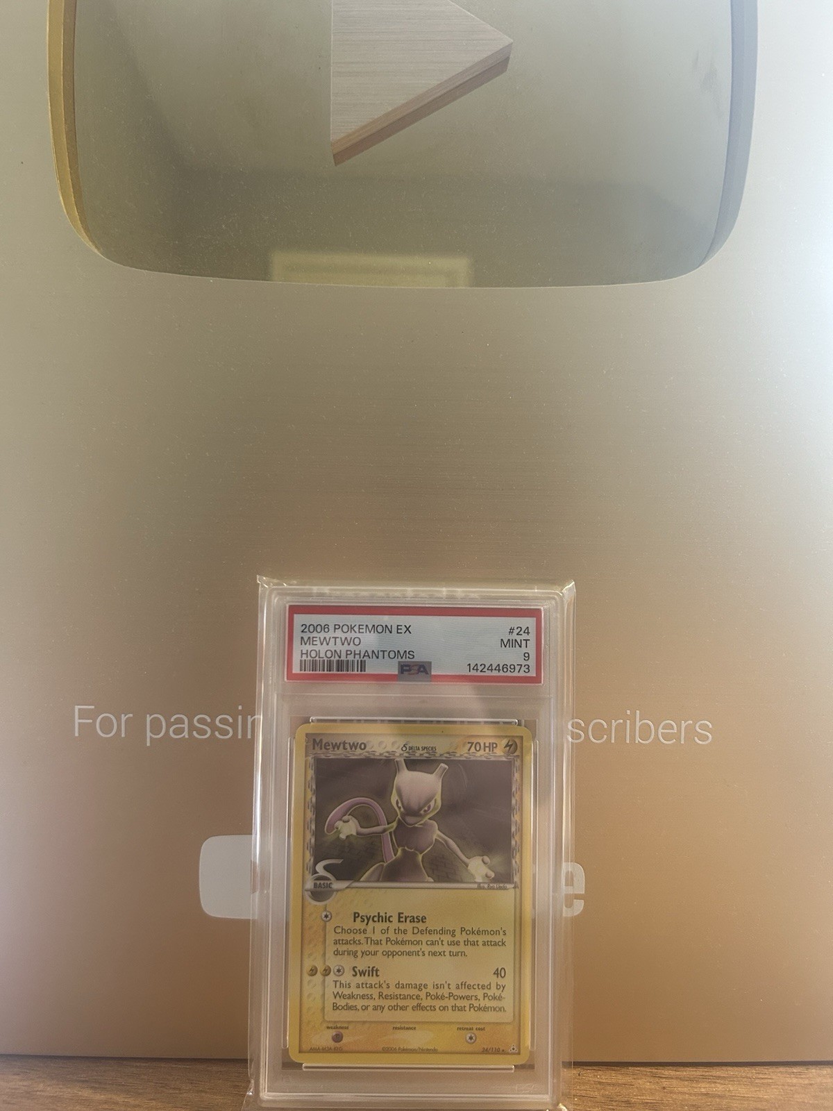 2006 POKEMON EX HOLON PHANTOMS #24 MEWTWO PSA 9