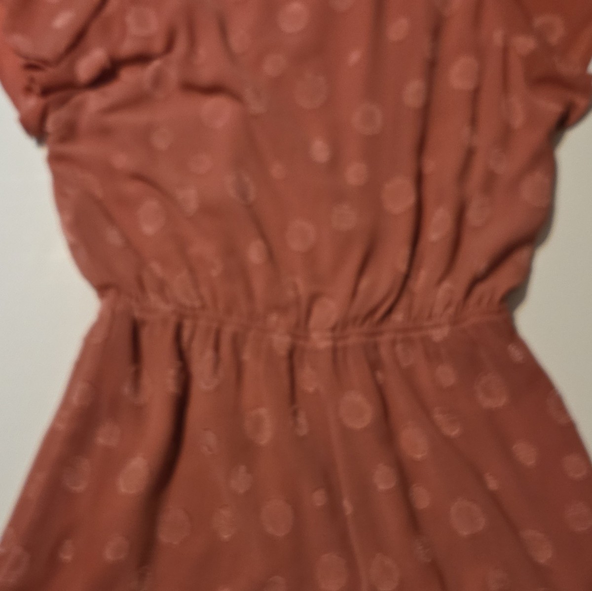 Entro Women’s Pink Polka Dot Short Sleeve V-Neck Romper Size S View 5