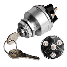 4-Position Universal Ignition Key Switch 12V for Car, Truck, Tractor, Trailer