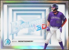 2022 Bowman - Bowman in 3D Baseball Benny Montgomery #B3D-19 EX