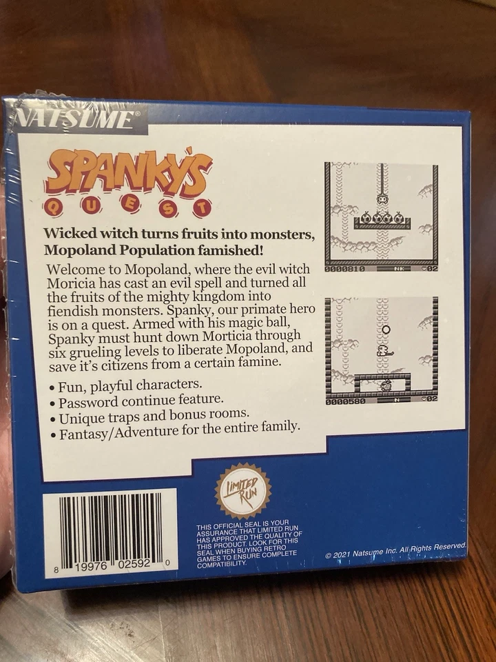 Spanky’s Quest (Limited Run Games Nintendo GB Game Boy, 2021) New with card - Image 2 of 4