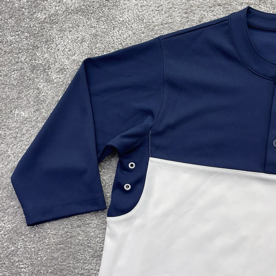 Detroit Tigers Jersey Shirt Men Medium Nike Dri Fit 3/4 Sleeve Raglan Henley MLB - Image 4 of 4