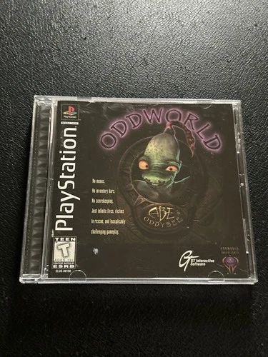 Oddworld Abe's Oddysee (Sony PlayStation 1, 1997) PS1 Black Label CIB Complete