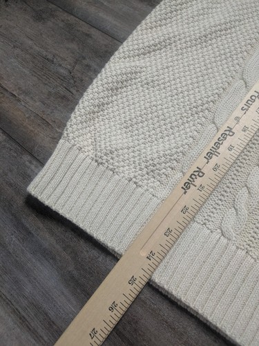 NWT GAP Sweater Cable Knit Fisherman Ivory Women's Oversized Large Crew Neck NEW - Picture 3 of 7