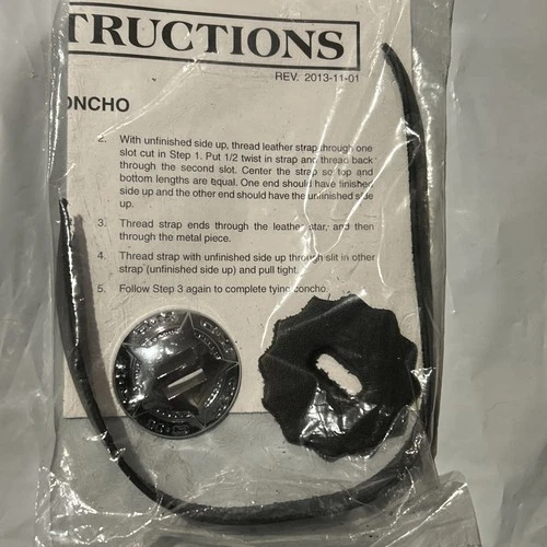 Harley Davidson Concho Kit Leather Strap, Star, Chrome HD Badge OEM 91850-87A