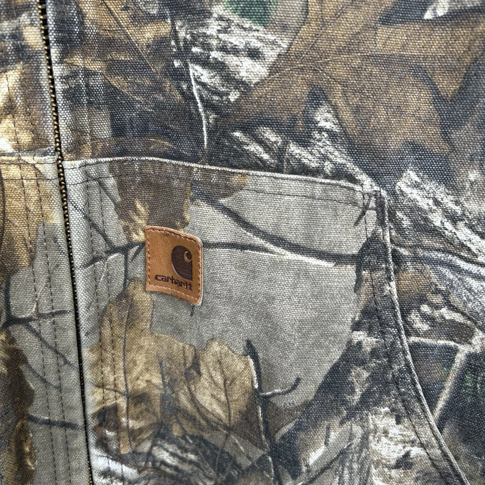 Chaqueta Carhartt Vintage Camuflada Realtree Con Capucha J2219877 Lona Hecha en EE. UU. Talla 3XL Foto 4 de 4