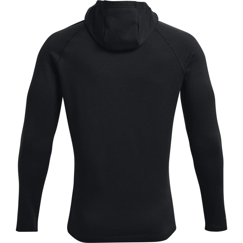 Under Armour 1365685 Men's UA ColdGear Base 3.0 Top Baselayer Hoodie, Black - Image 2 of 4