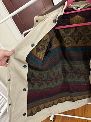 vintage mens woolrich field coat Leather Collar fits XL | eBay