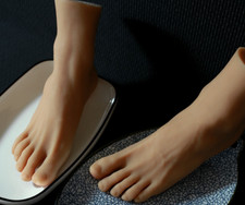 Top Quality Silicone Handsome Male Feet Mannequin Big Feet 26CM/ Wheat Color