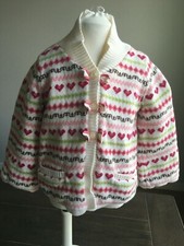 Janie and Jack Girls Sweater Outer Wear 18 - 24 MOS. Pink Off White