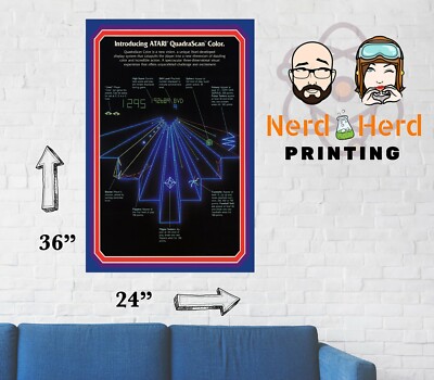 Tempest Flyer Arcade Wall Poster Multiple Sizes 11x17-24x36 | eBay