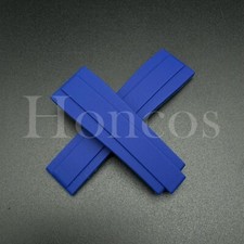 20mm Watch Band Strap Rubber For Rolex OysterFlex Daytona Sub Yachtmaster Blue