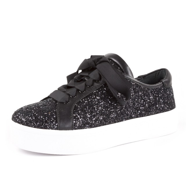 glitter platform sneakers