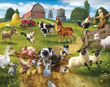 Adesivo murale WALLTASTIC "Farmyard Fun"