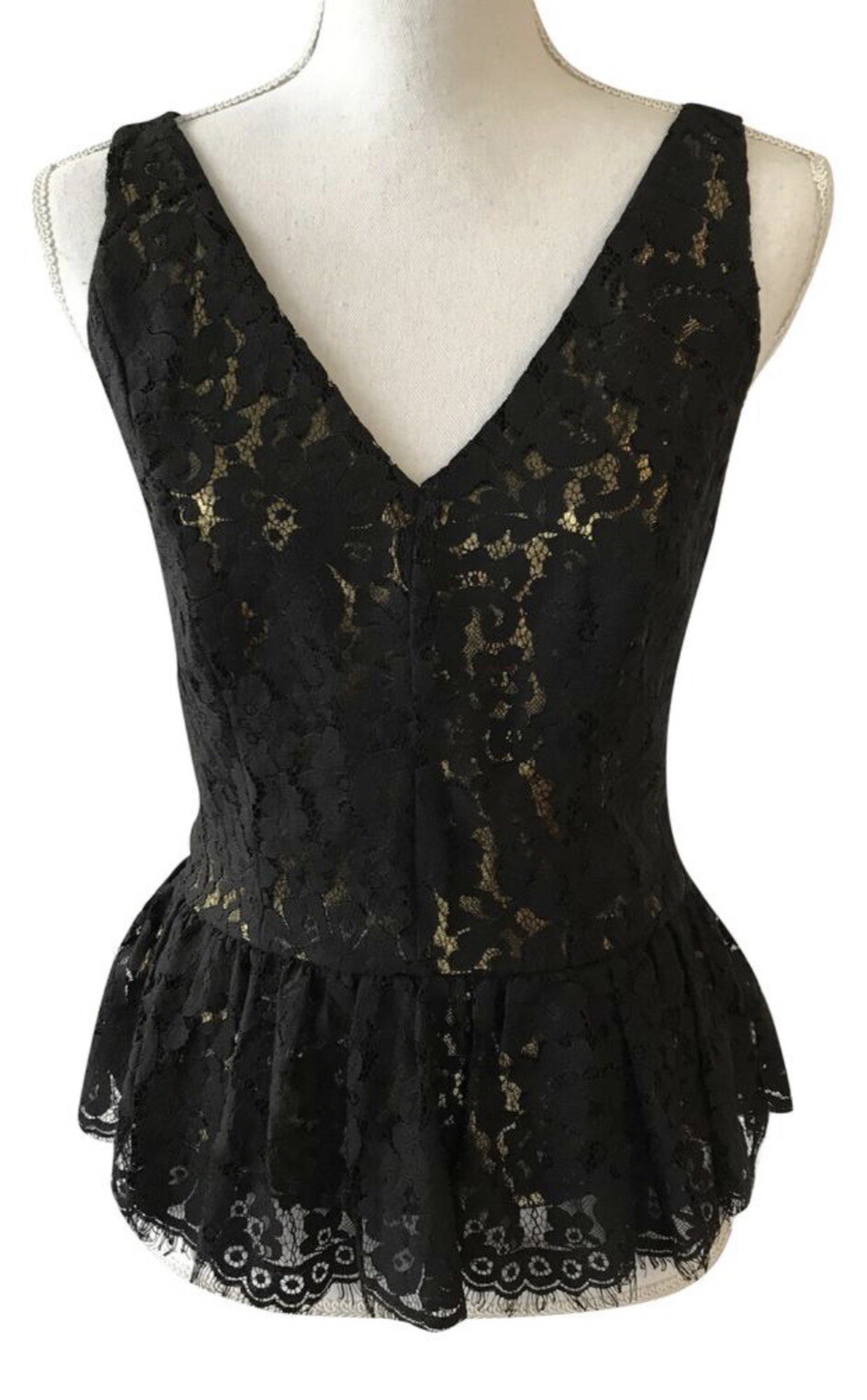 black and gold peplum top