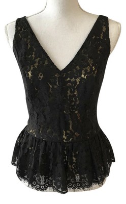 black and gold peplum top