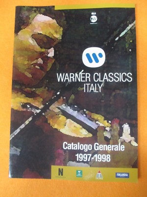 book libro WARNER CLASSICS MUSIC CATALOGO GENERALE 1997/1998 (RG15)