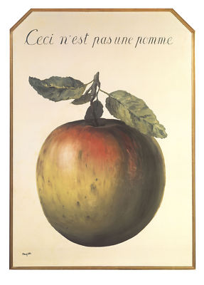 Ceci n'est pas une pomme by Rene Magritte Art Print Not an Apple Poster 20x27.5