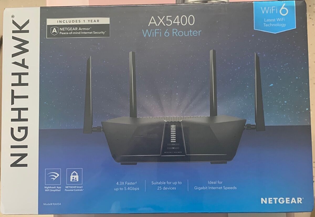 NETGEAR – Nighthawk AX5400 Wi-Fi 6 Router, One year Advanced Internet  Security Included