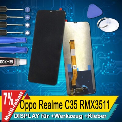 Display Für Oppo Realme C35 RMX3511 Komplettes Bildschirm Lcd Touch Schwarz+