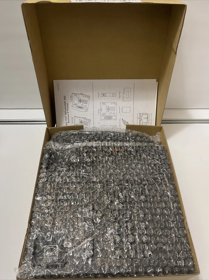 RingCentral Polycom VVX450 2314-48840-025 w/ Power Adapter Opened Box - Image 3 of 4