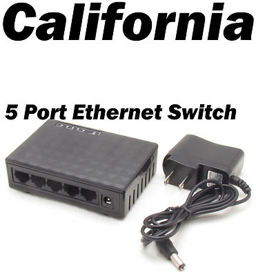 RJ45 Mini 10/100Mbps 5 Ports Fast Ethernet Network Switch For Desktop PC Router