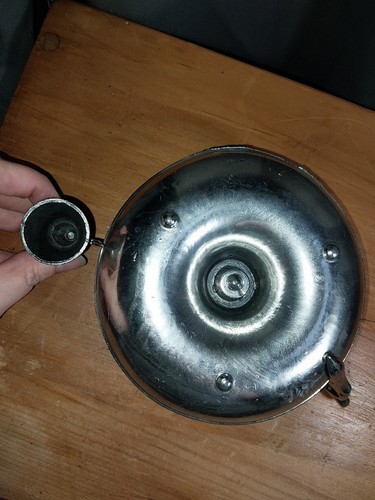 Portacandele da camera in peltro vintage con tampone - Foto 6 di 6