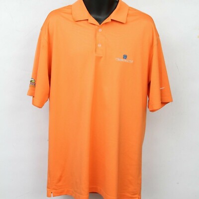Nike Golf Fit Dry Crosswater Club JELD-WEN Tradition Orange Polo Mens Size XL