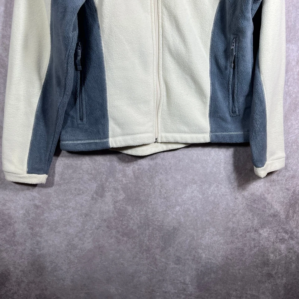 Helly Hansen Fleece Jacket Womens Medium Cream Gray Colorblock Zip Up Outdoors Foto 3 de 4