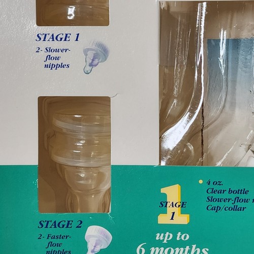 Johnson's Healthflow Baby Starter Set Baby Bottles Sailboat Beach VTG NOS - Picture 4 of 11