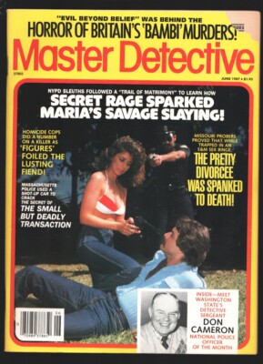 MAG: Master Detective 6/1987-RGH-spicy gun moll-crime pulp thrills-spanked to...