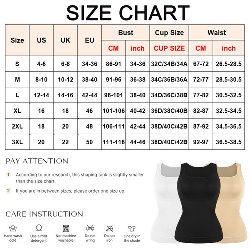 Women Camisole Vest Body Shaper Tummy Control Slimming Tank Tops Waist Trainer - Picture 2 of 31