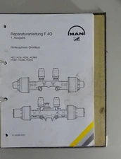 Shop manual MAN rear axles bus HO7, HO9, HONL, HONM etc. stand 07/1998