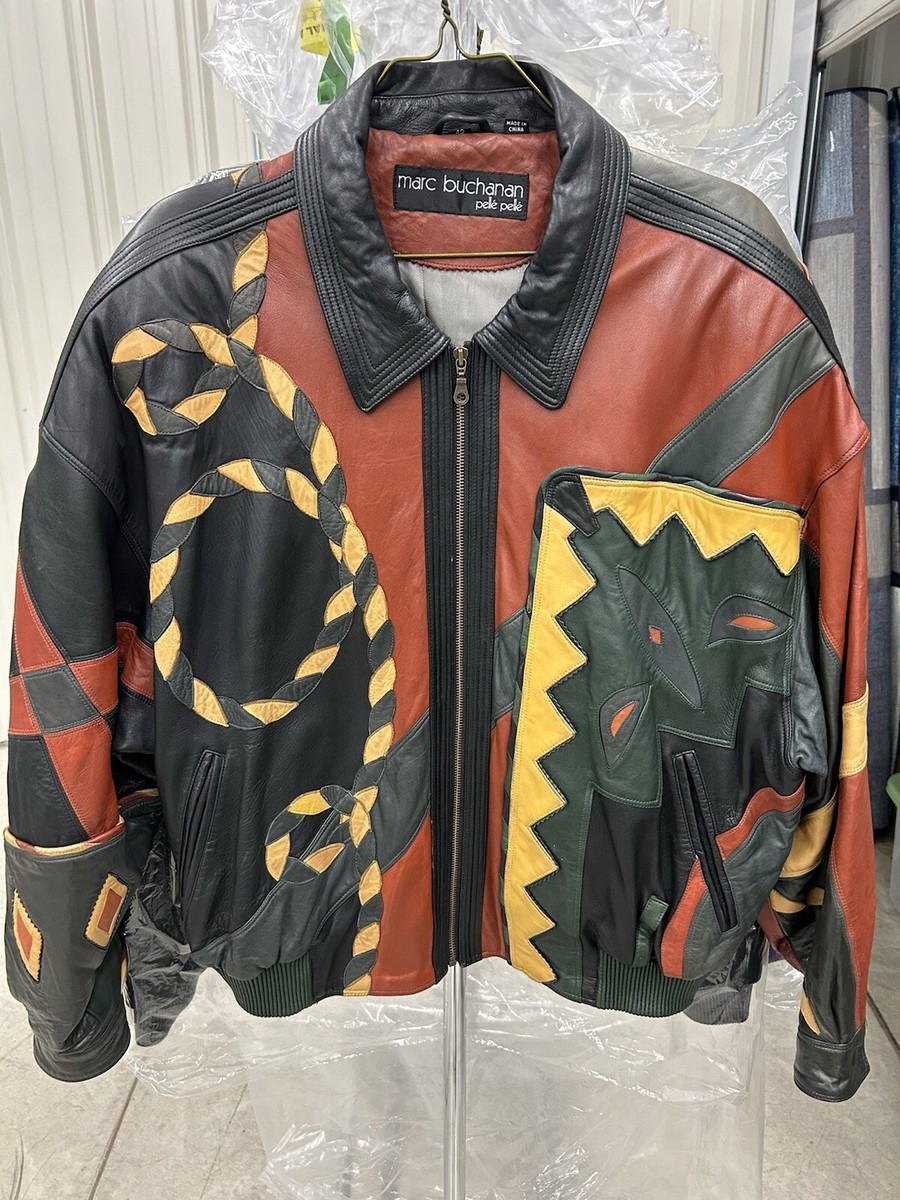 PELLE PELLE marc buchanan レザージャケット　短丈　L Pelle Pelle Marc Buchanan Embroidered Embellished 100
