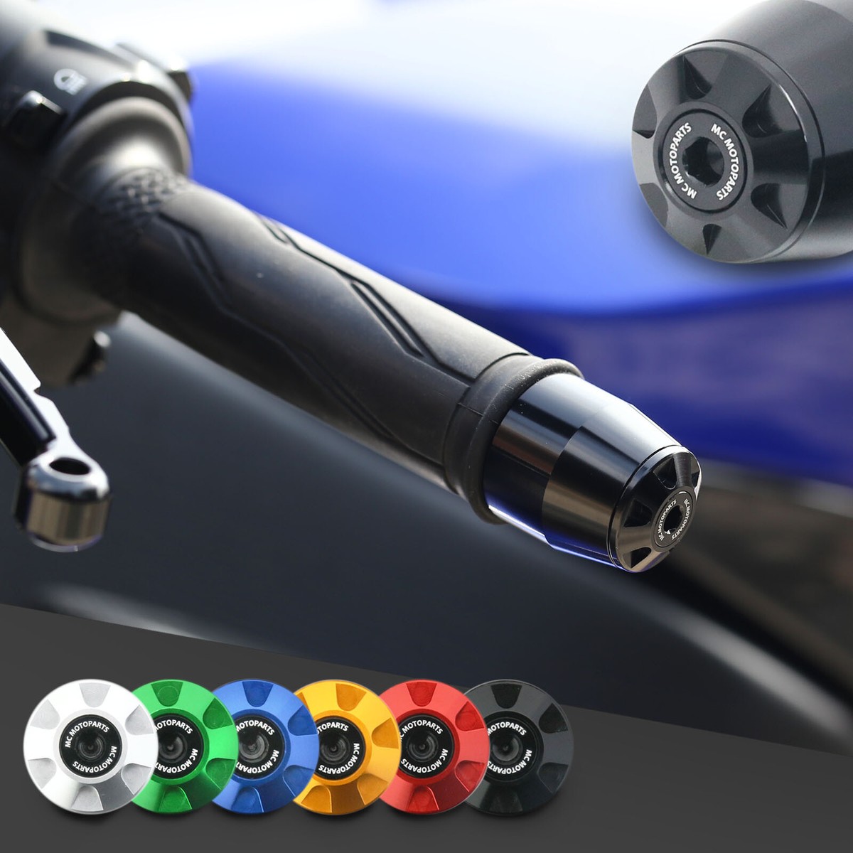 Black STORM Handle Bar End Weights For Kawasaki ZX-14