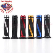 Motorcycle 7/8" Handlebar Hand Grips Rubber For Honda Ducati Suzuki Kawasaki USA
