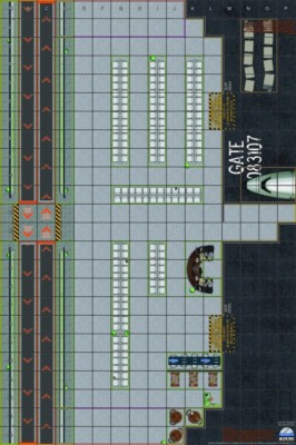 HEROCLIX MAP 2010 DC 75th AIRPORT TERMINAL/HAWKWORLD Indoor/Outdoor 16x24 OP