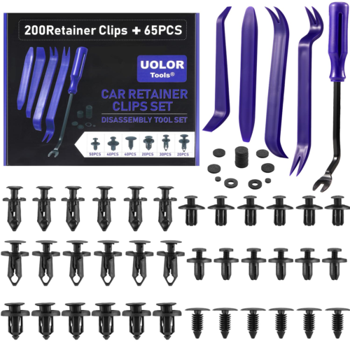 265PCS Car Bumper Retainer Clips Plastic Rivets Auto Fasteners Push Retainer Kit - Picture 11 of 12
