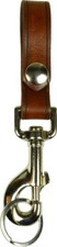 Latigo Leather Key Chain - Belt Loop With Key Ring  Swivel Hook Handmade In USA