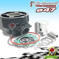 Lg-Motors Zylinder-Kolben-Kit 70Cc Ø47 FüR Minarelli AM345 AM6/AM 6 Schwarz