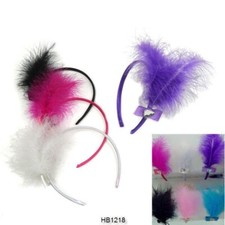 12 PCS Feather Headband for Women Teens Girls Color Assorted