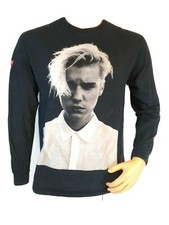 Justin Bieber Purpose Tour Long Sleeve 2016-2017 Lightly Cracked T Shirt Sz M