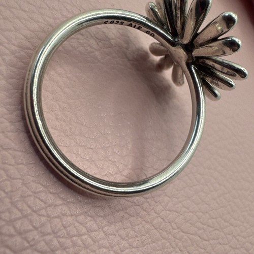 PANDORA PAVE DAISY FLOWER STATEMENT RING #198817C01 SIZE 60 Authentic - Picture 5 of 12