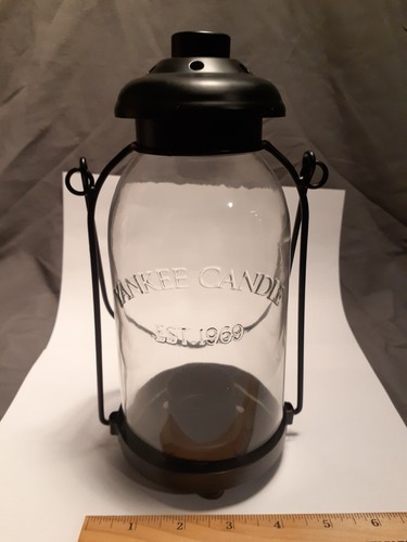 Yankee Candle Black Tea Light Holder Lantern Mason Jar Est 1969 FAST SHIP - Picture 14 of 16
