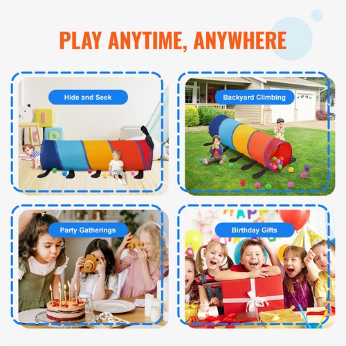 VEVOR Tienda de campaña de túnel para niños pequeños Mascotas, multicolor - Imagen 6 de 12