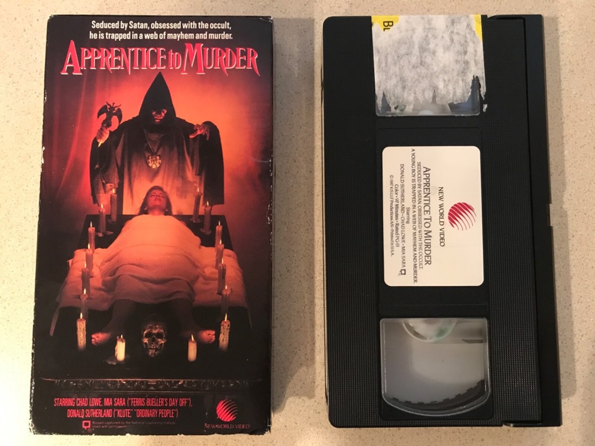 Apprentice to Murder (VHS, 1988) Chad Lowe, Mia Sara, Donald