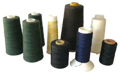 Cones Serger Overlock Sewing Thread Green Brown Navy Black White Different Sizes