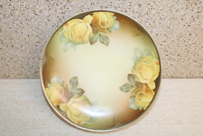(KC) VTG Thomas  Serves  Bavaria Hand Painted ''Riviera'' 8.5 in Yellow Rose Plate