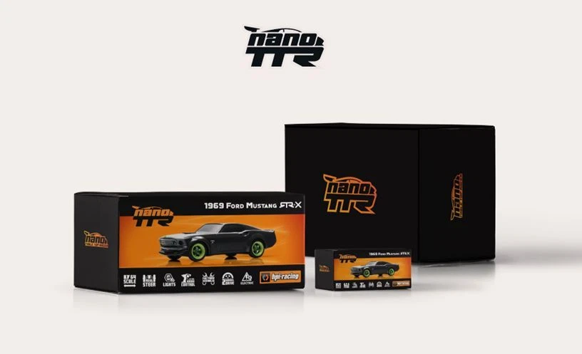 1/64 HPI Racing Nano-TTR 1969 Ford Mustang RTR-X Ready To Run RC Car w/Radio - Image 3 of 4