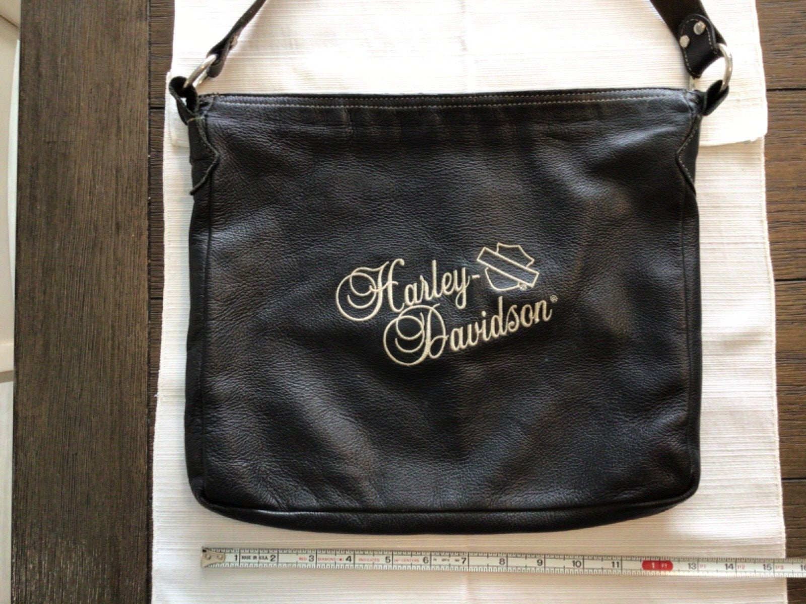 Authentic Vintage Harley Davidson Script Leather … - image 2